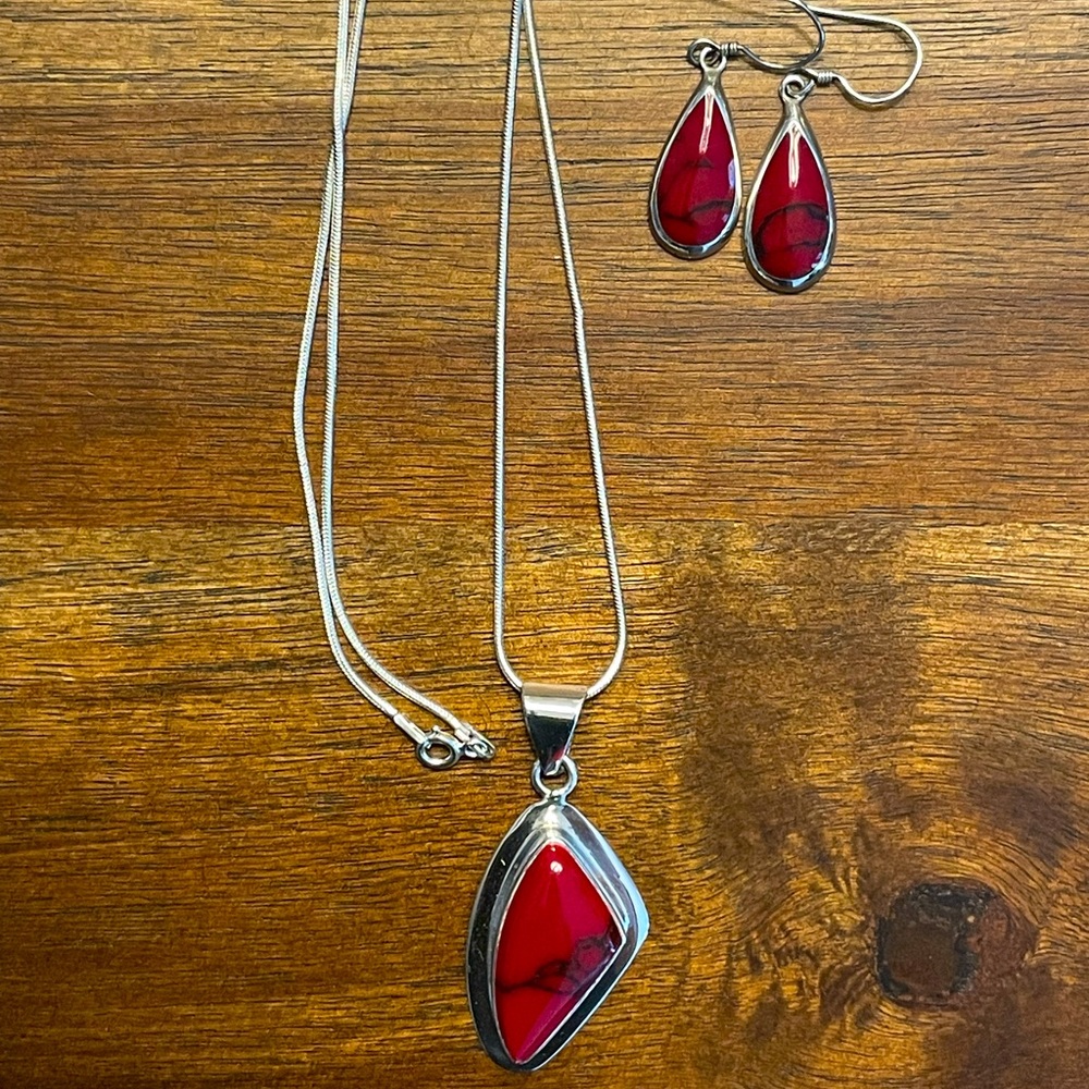 Sterling Silver Earring & Pendant Set
